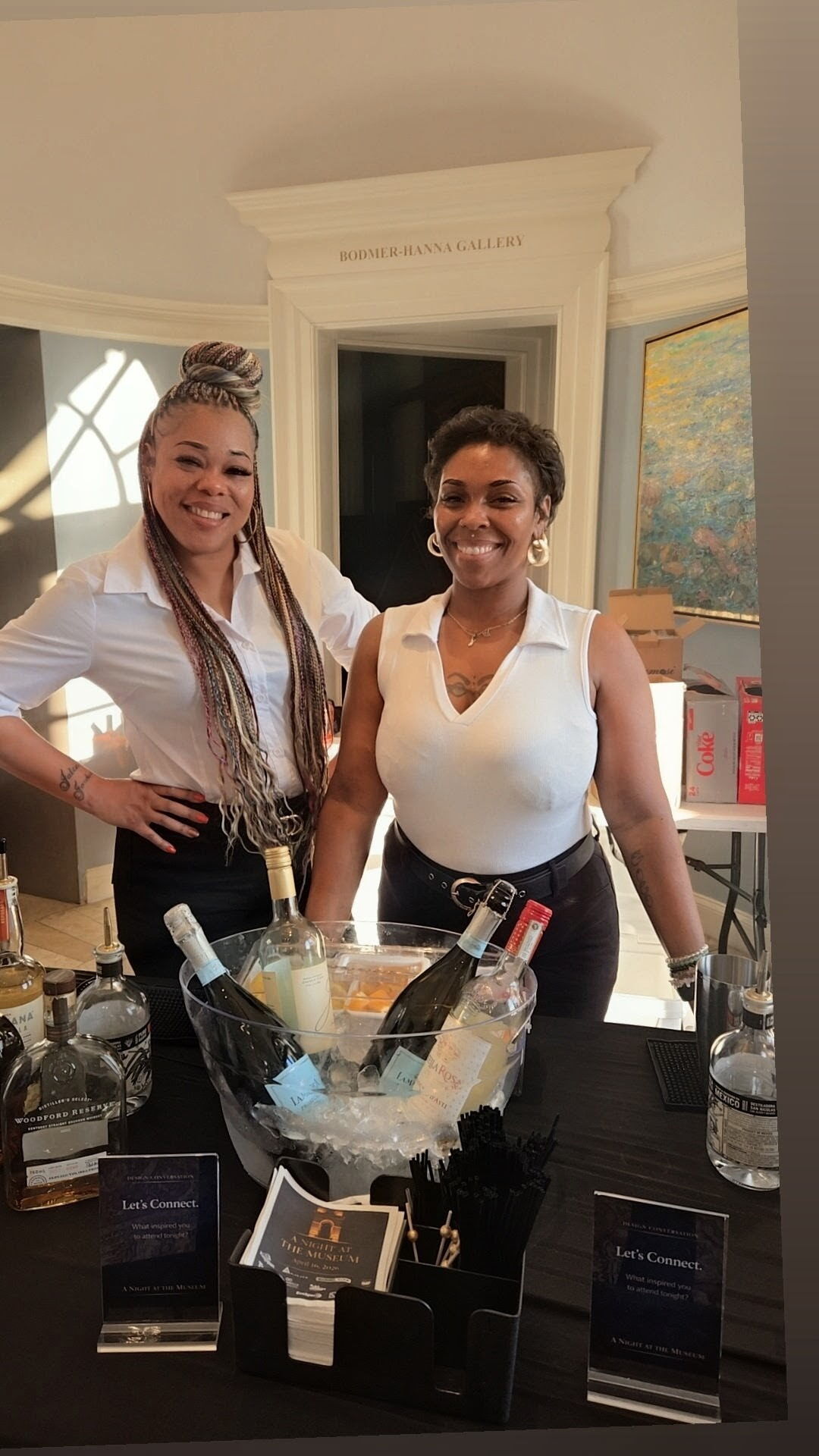Bartenders preparing cocktails for event guests