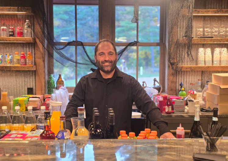 Bartender preparing drinks for a private home event